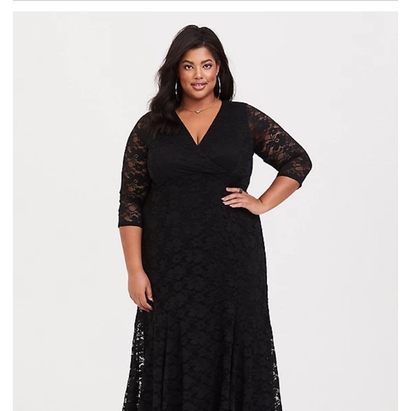 NEW torrid special occasion black lace evening gown - Picture 3 of 10